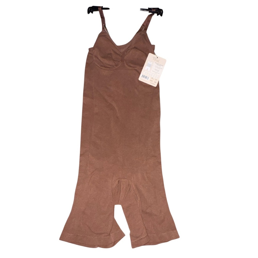 NWT Comfort by Real Tan/ Brown Seamless Shape  Bodysuit  - Medium